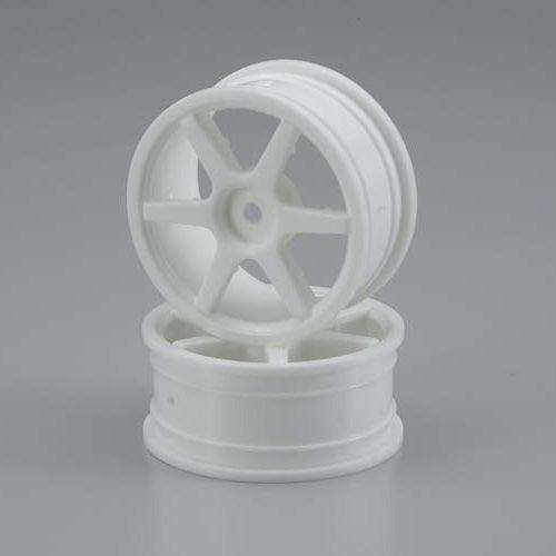 KYOSHO VZH001W Wheel 6-Spoke White 24mm (2) TF-5 Stallion / TF-5 / EP FAZER - PowerHobby