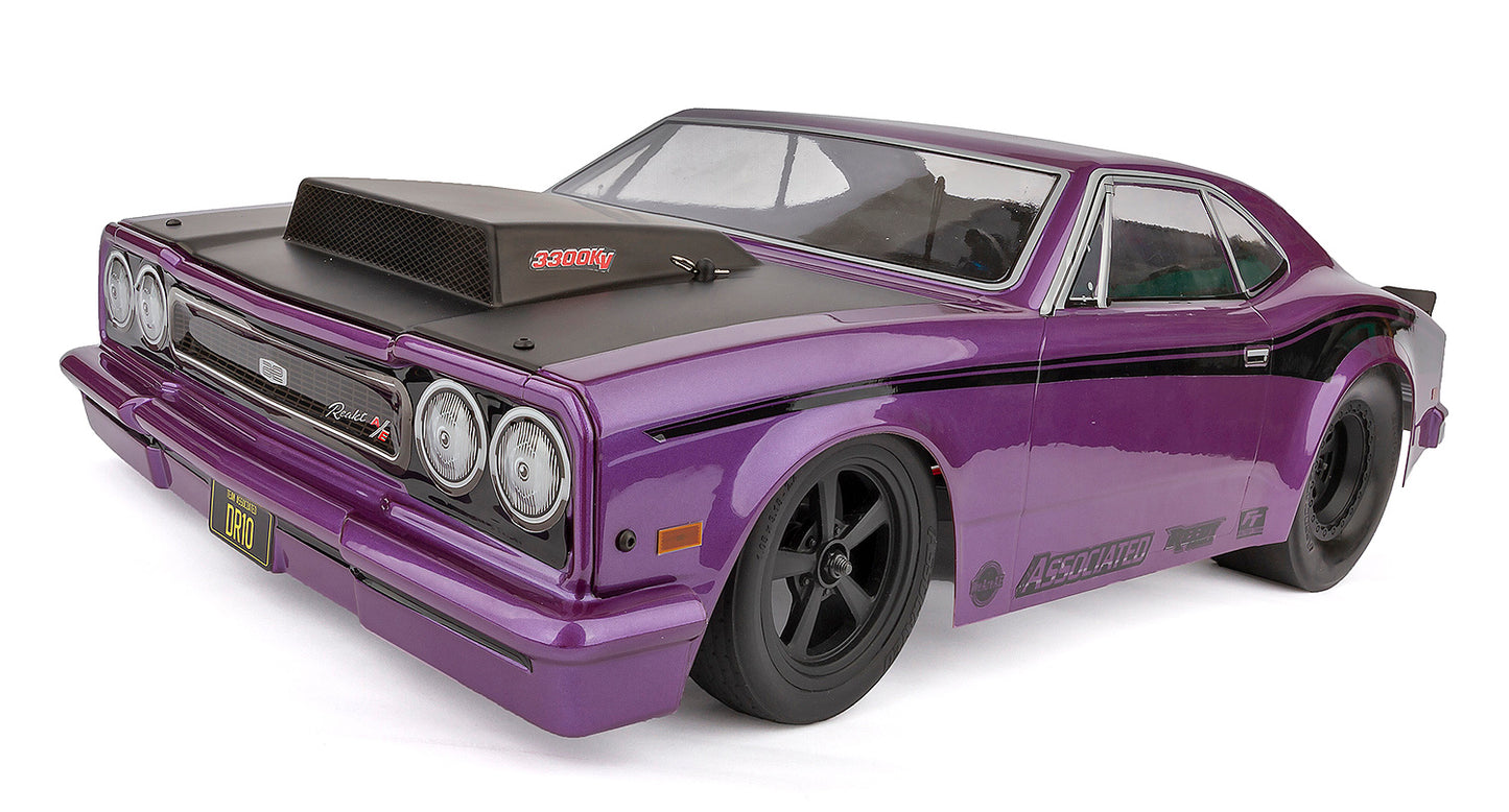DR10 Drag Race Car RTR, 2S LiPo Combo, purple body