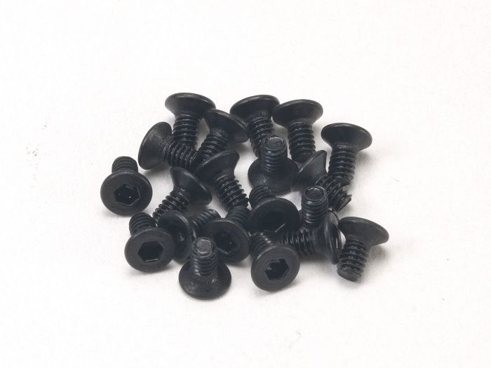 PN Racing M2x4 Countersunk Hardened Carbon Steel Hex Machine Screw (20pcs)