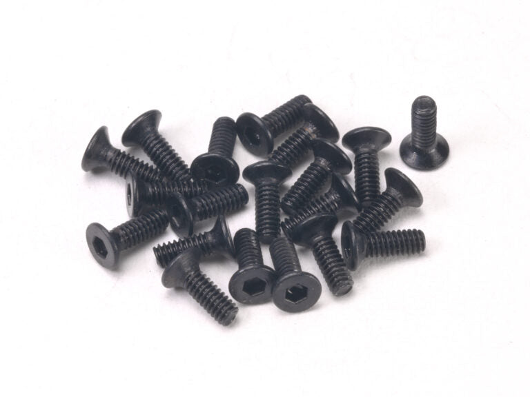 PN Racing M2x8 Countersink Hardened Carbon Steel Hex Machine Screw (20pcs) Part #709906