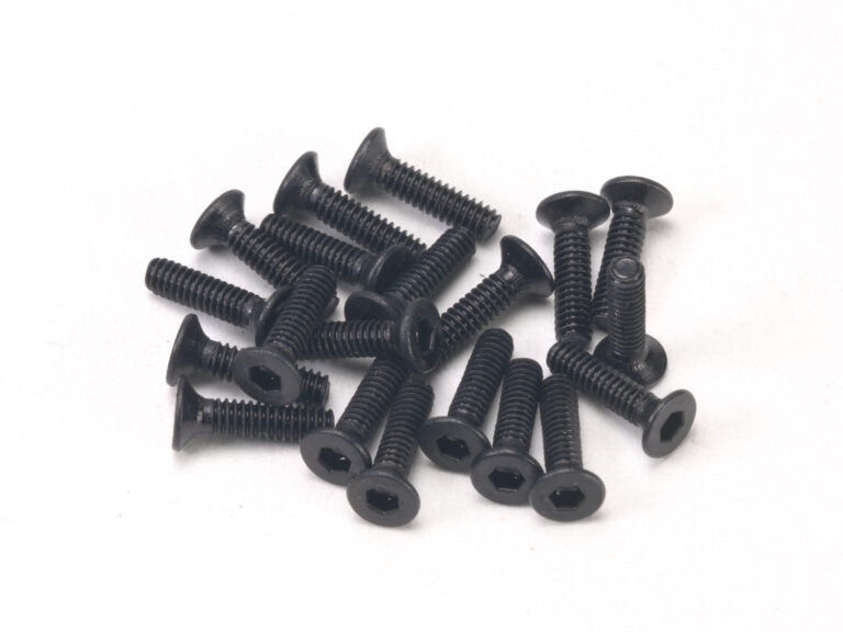 PN Racing M2x8 Countersink Hardened Carbon Steel Hex Machine Screw (20pcs) Part #709908