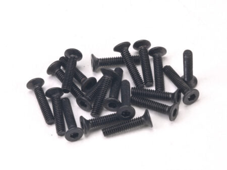 PN Racing M2x10 Countersink Hardened Carbon Steel Hex Machine Screw (20pcs)