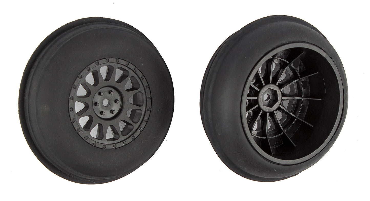 Sand Ribbed Tires and Method SC Wheels, mounted, black, front