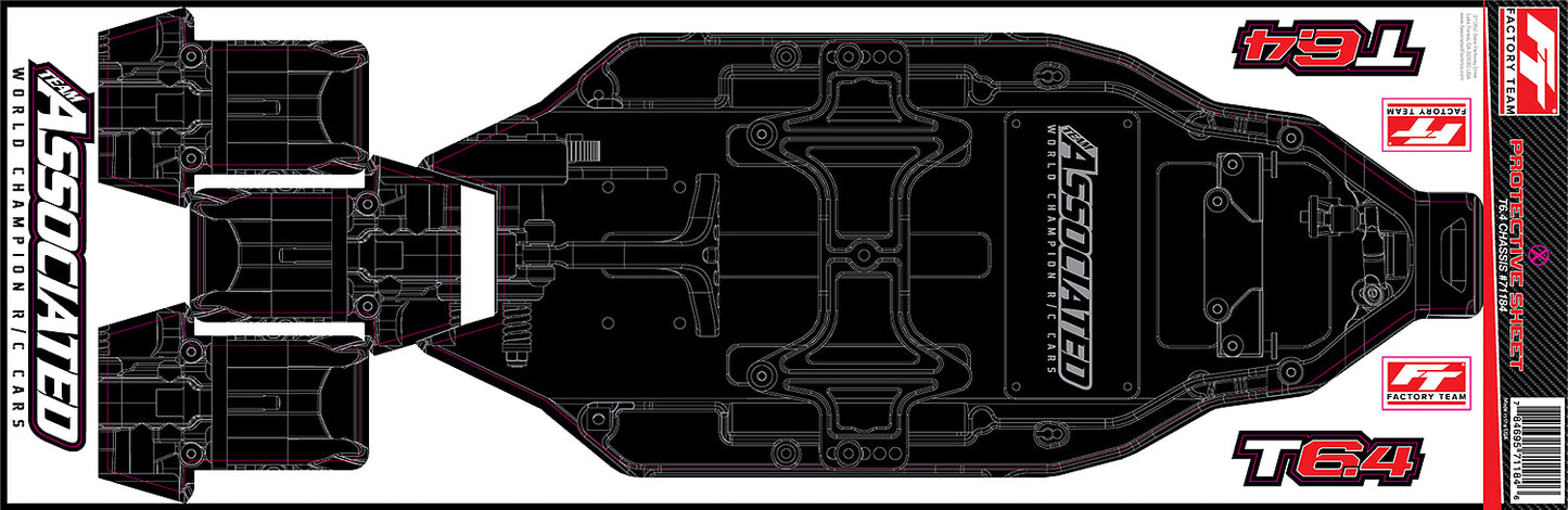 RC10T6.4 FT Chassis Protective Sheet, printed