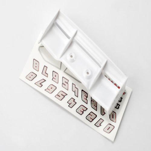 Traxxas 7123 Wing w/Decal Sheet White 1/16 E-Revo - PowerHobby