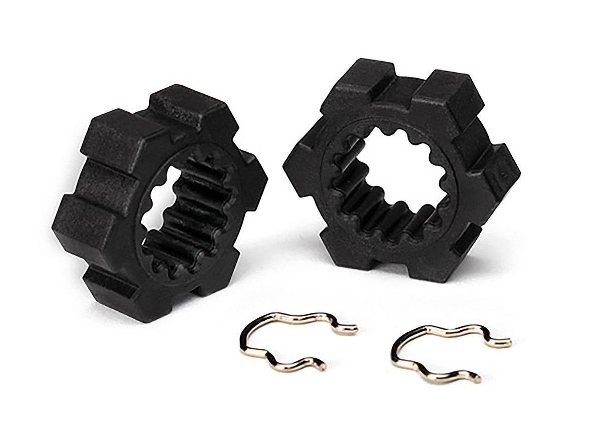 Traxxas 24 mm Splined Hex Wheel Hubs with Clips (2)