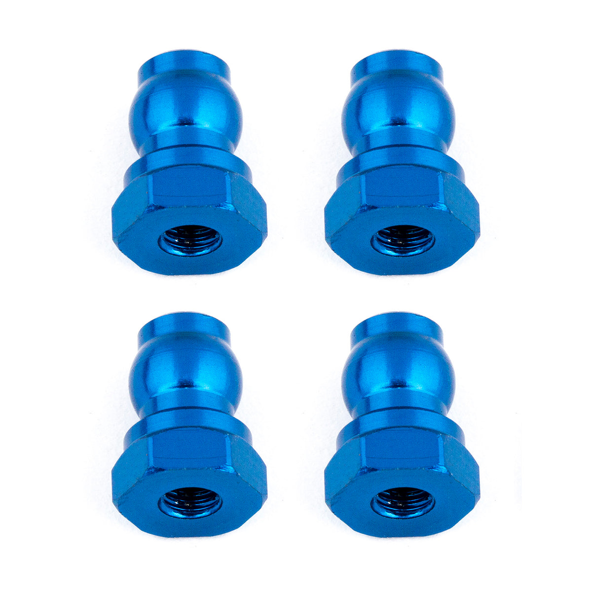 Shock Bushings, 7 mm, blue aluminum