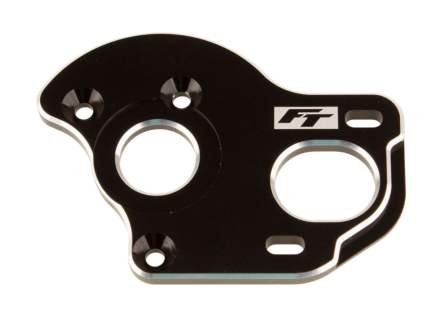 RC10B6.1 FT Laydown/Layback Motor Plate, 3.5mm, black