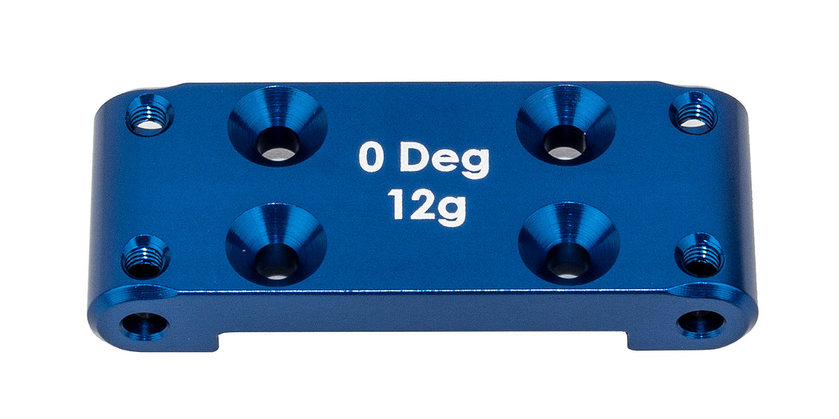 RC10B6.4 FT Front Bulkhead, 0 deg., blue aluminum