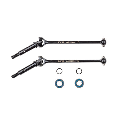 Team Associated Part #92573 RC10B7 Factory Team Steel Universal Driveshafts Set (67mm)
