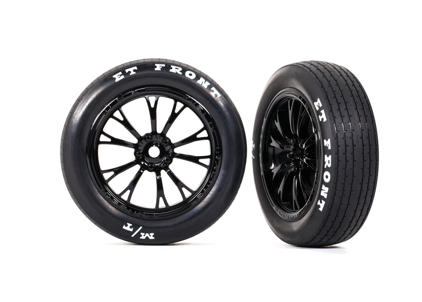 Weld Gloss Black Front Wheels & MT Tires (2)