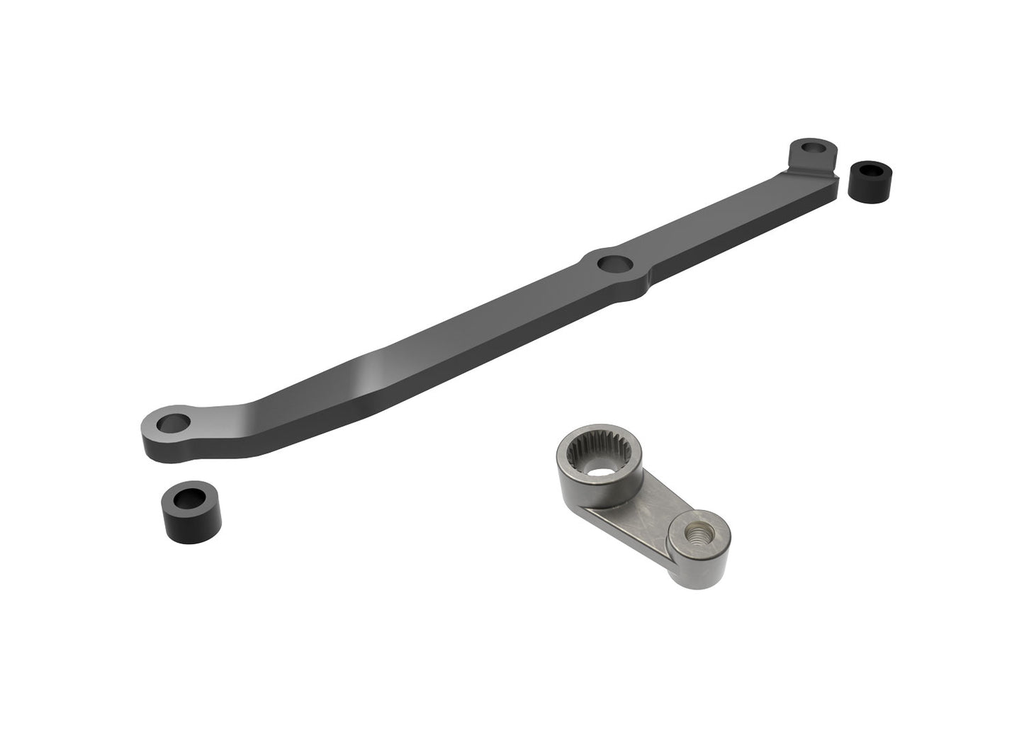 Traxxas Gray Aluminum Steering Link & Metal Servo Horn