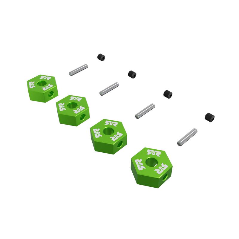 Arrma Part #ARA-3118 12mm Metal Wheel Hex Set (4), Green