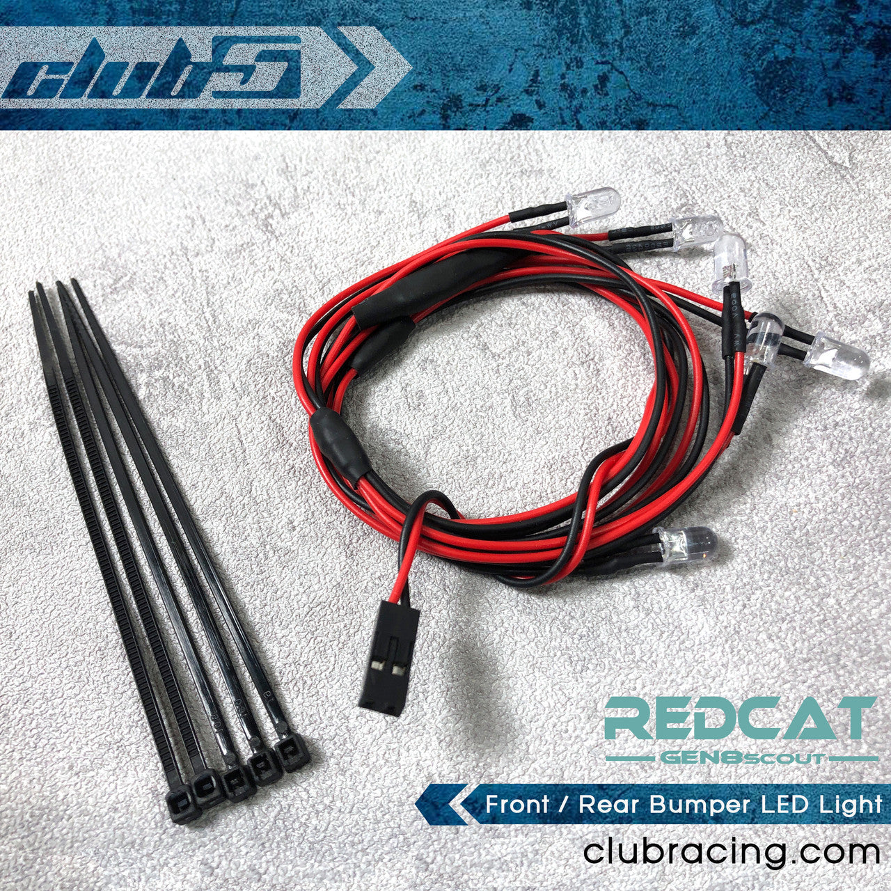 Club 5 Racing Part #C-GEN8-0018 Front / Rear Bumper LED Light for Redcat GEN8