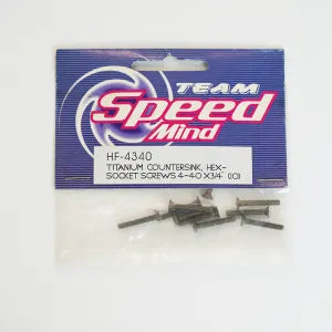 Team SpeedMind Part #HC-4340 Titanium Cap-Head, Hex-Socket Screws 4-40 x 3.4: (10)