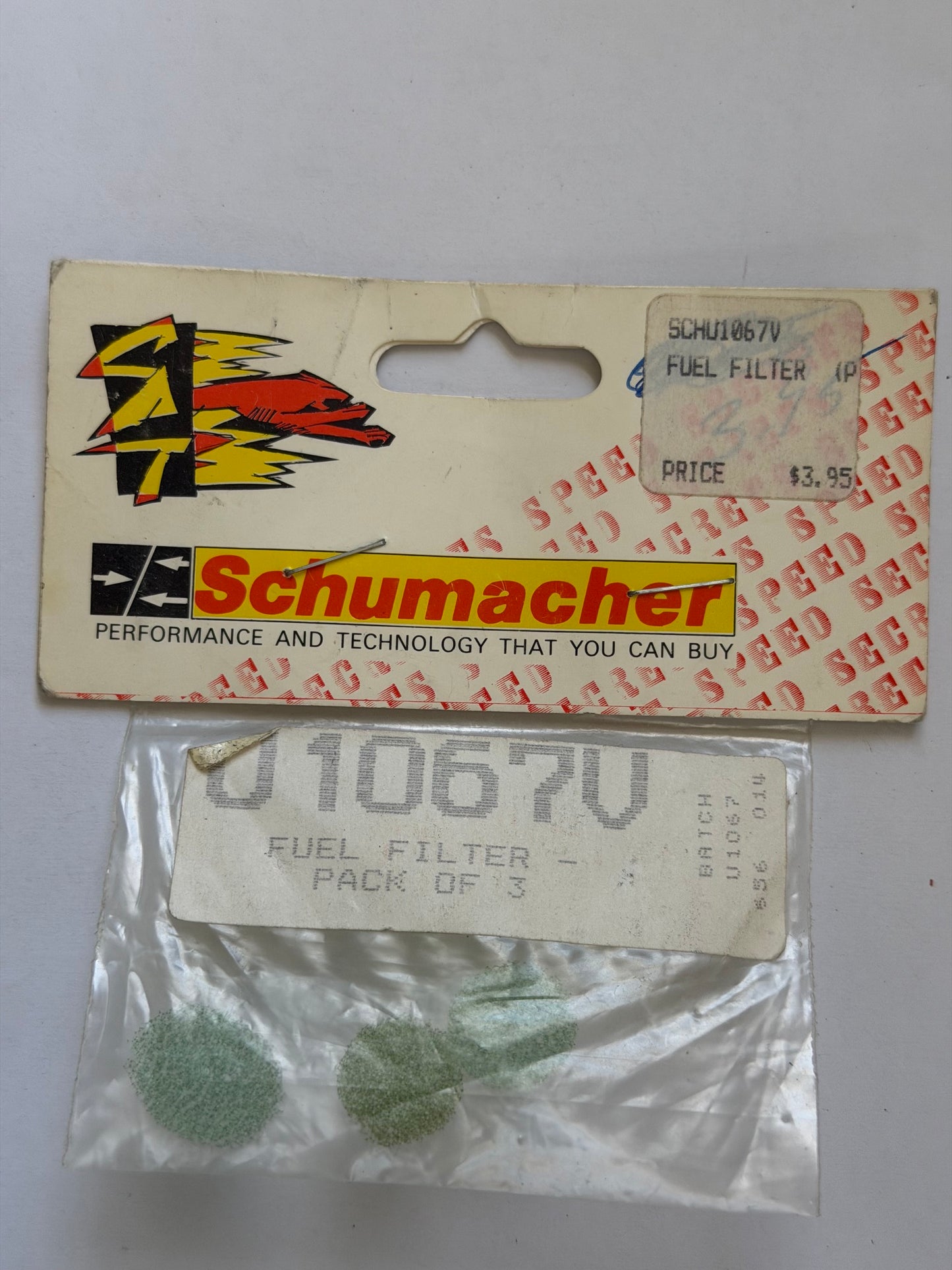 Schumacher Part #U1067V Fuel Filter 3ct