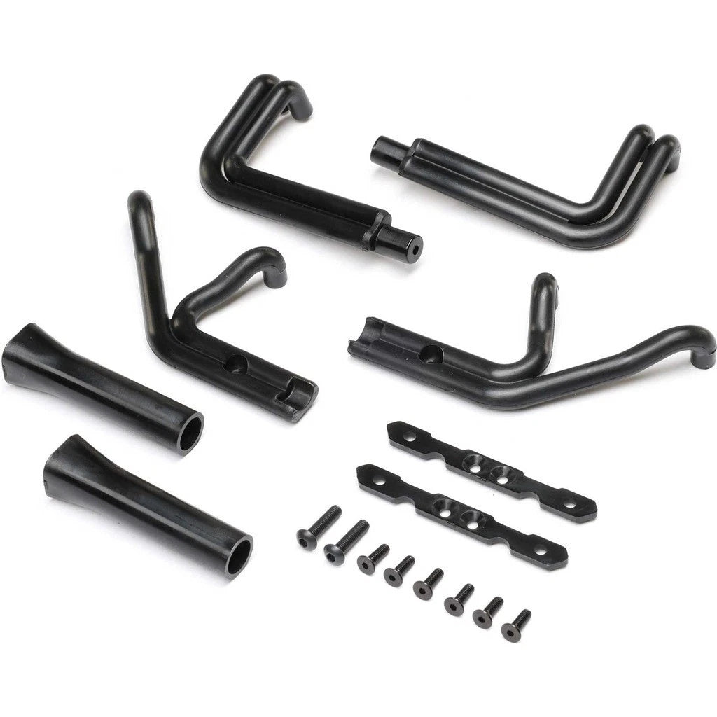 Losi LOS-1897 Header Set, Matte Black: 22S Sprint