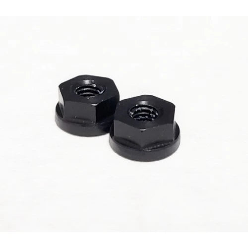 Schelle Racing Part #SCH1426 B6.1 Aluminum Battery Strap Nuts, 5.5 hex BLACK