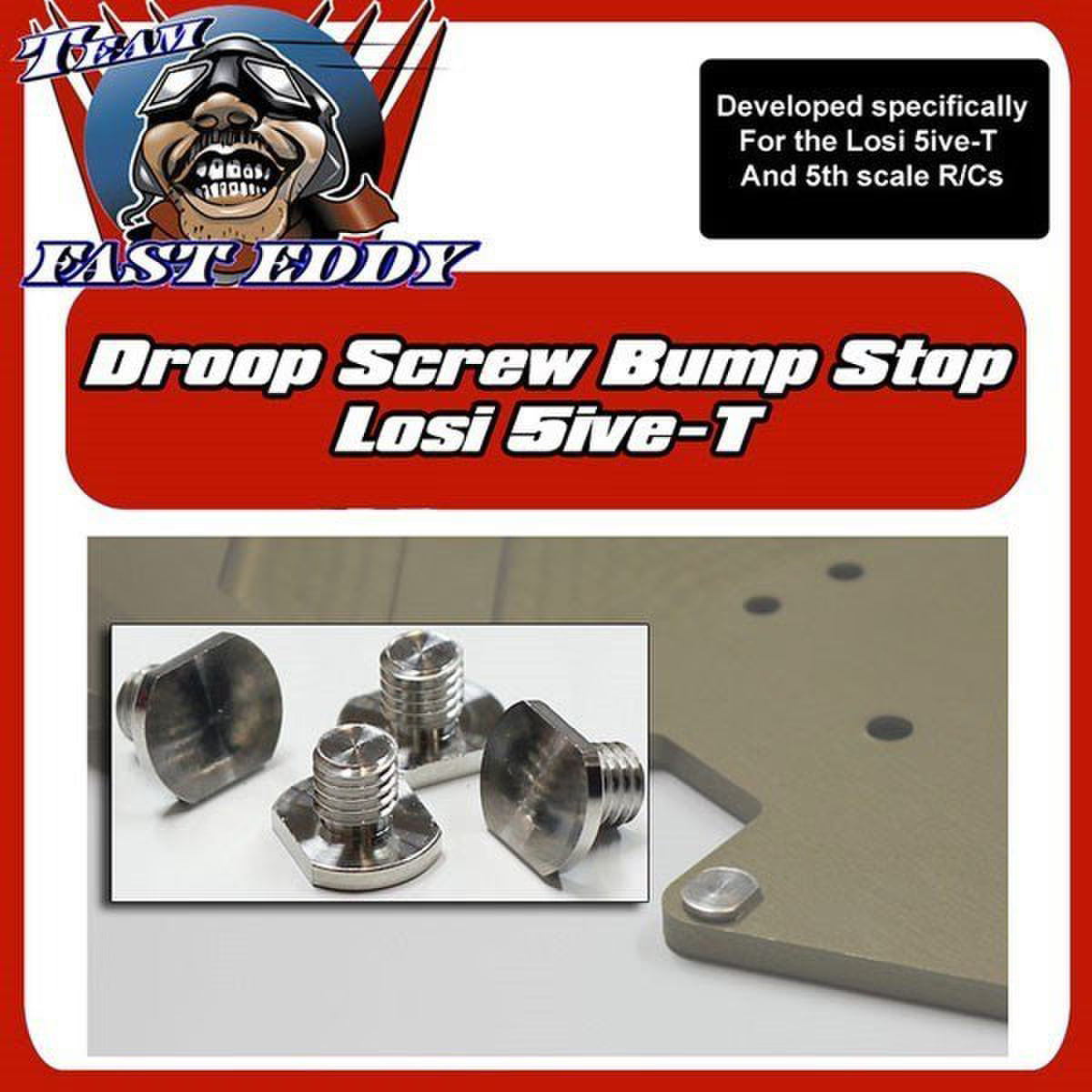 DDM Racing Part #SM236 Fast Eddy Droop Screw Bump Stops Losi 5ive-T