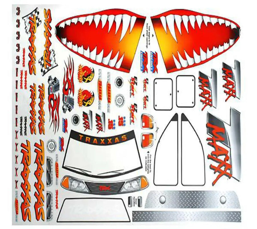 Traxxas TRA4913X T-MAXX Jaws Decals - PowerHobby