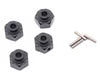 Axial Part #AX30429 12mm Aluminum Hex Hub (Black) (4)