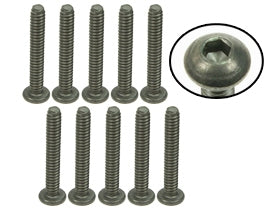 3Racing Part #TS-BS4340M #4-40 x 3/4 Titanium Button Head Hex Socket - Machine (10 pcs)