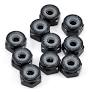 Team Losi Part #TLR6311 5/40 Aluminum Locknut (10) - BLACK