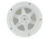 DS Racing Part #DS-DE-203 Drift Element 6 Spoke Drift Wheels (Triple White w/Silver Rivets) (2) (Adjustable Offset) w/12mm Hex