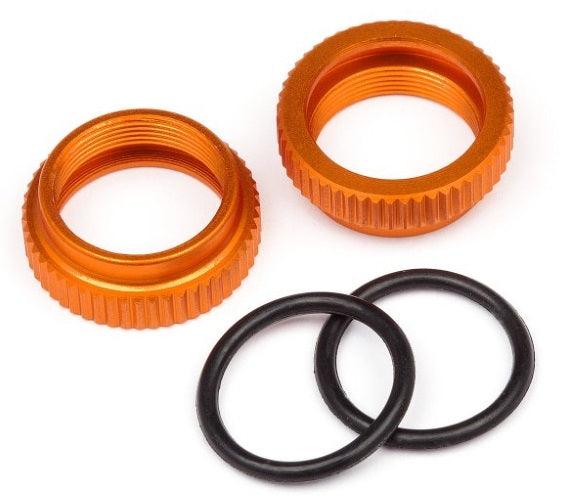 Hpi 108072 Aluminum Shock Adjuster Orange For Aluminum Threaded Shock Set (2) - PowerHobby