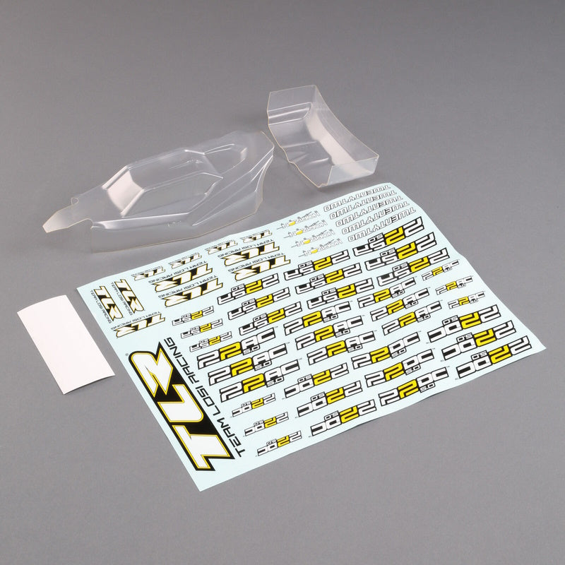 Team Losi Racing TLR230013 Ultra Lightweight Body & Wing Clear 22 5.0 Car/Truck - PowerHobby