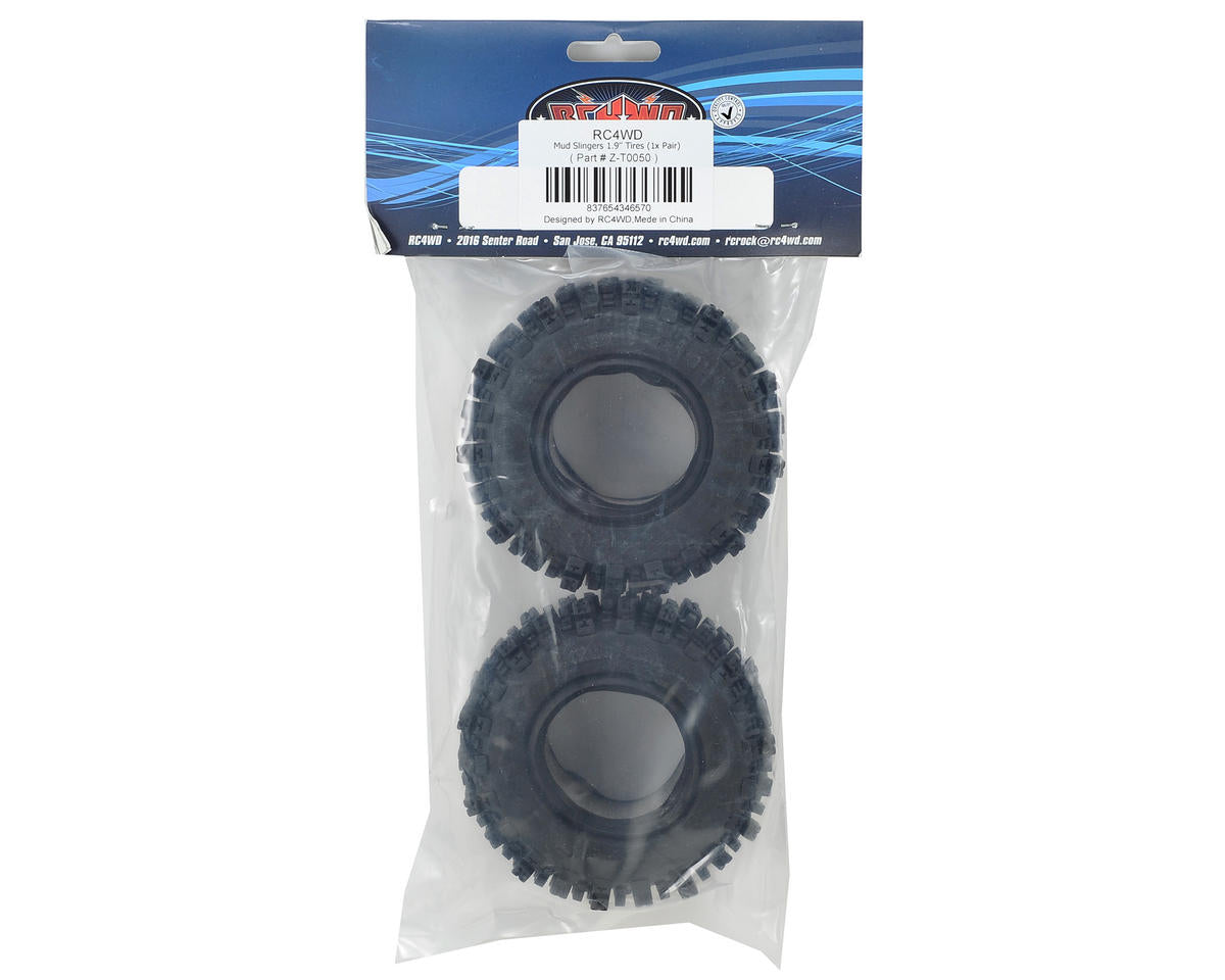 RC4WD Part #Z-T0050 Mud Slingers 1.9" Rock Crawler Tires (2) (X3)