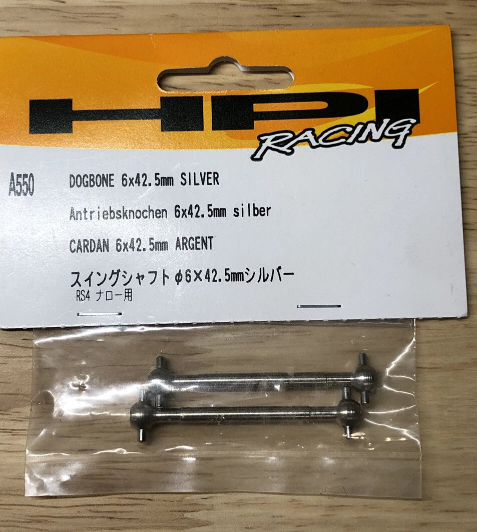HPI Racing Part #A550 Dog Bone 6x42.5mm (Silver) 2pcs