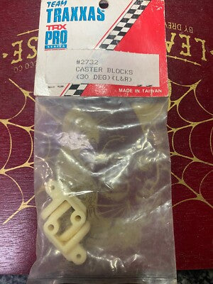 Traxxas Part #2732 TRX-1 Pro Series White Caster Blocks 30 Degree Left/Right Vintage
