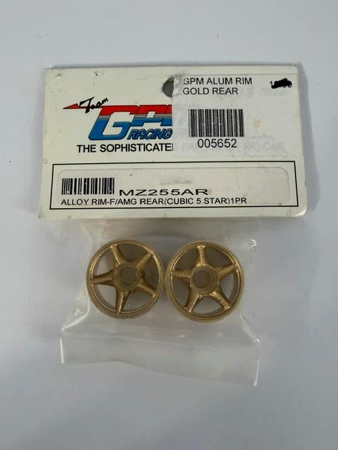 Team GPM Part #MZ255AR Alloy Rim-F/AMG Rear (Cubic 5 Star) - Gold