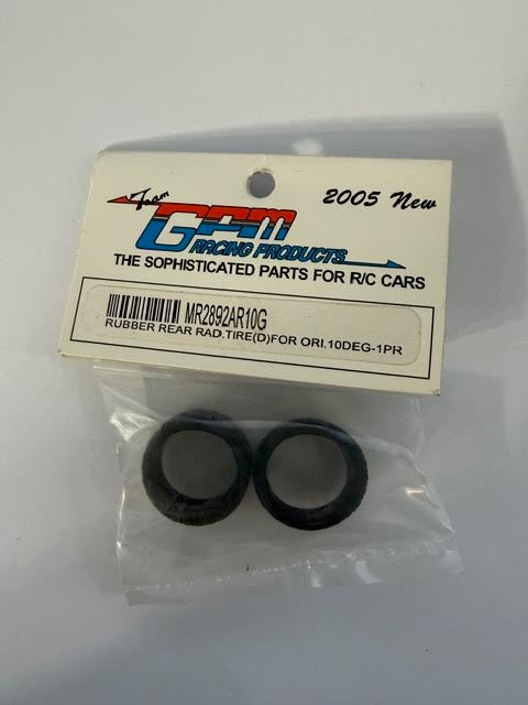Team GPM Part #MR2892AR10G Rubber Rear Rad Tire (D) for Ori 10 Deg 1pair 2005
