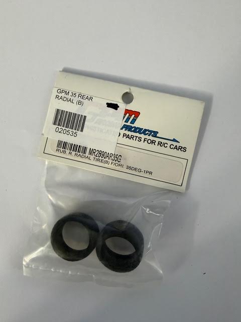 Team GPM Part #MR2890AR35G Rubber Rear Radial Tire (B) for Ori 35 Deg