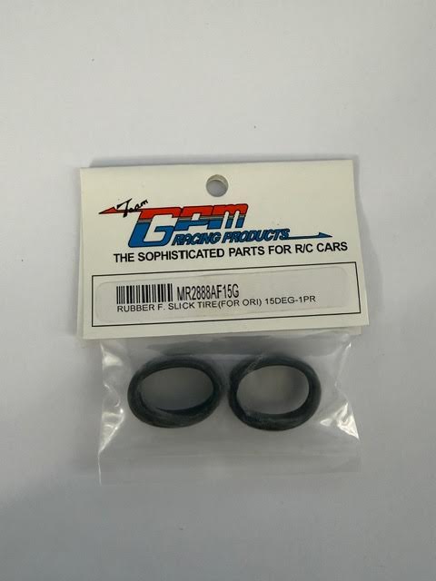 Team GPM Part #MR2888AF15G Rubber Front Slick Tire (for Ori) 15Deg - 1pair