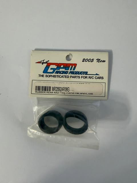Team GPM Part #MR2892AR08G Rubber Rear Rad. Tire (D) for ORI 8 Deg - 1 pair