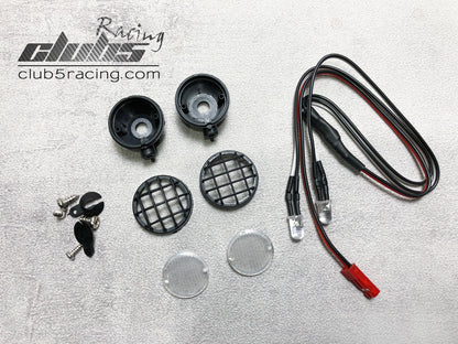 Club 5 Racing Part #C-S04-002 Scale LED Light Pods for Roof Rack / Bumper ( 6V LED Included )
