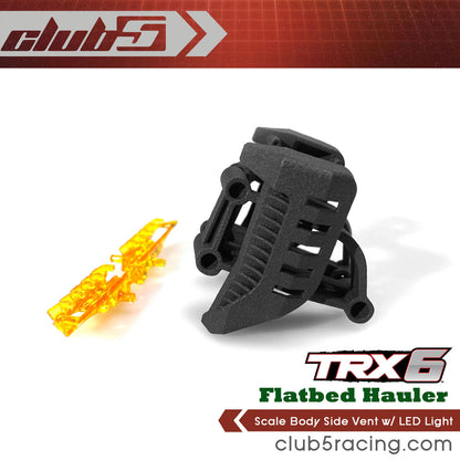 Club 5 Racing Part #C-TRX6-017 Scale Body Side Vent w/ LED Light for Traxxas TRX-6 HAULER