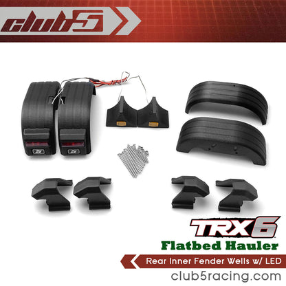 Club 5 Racing Part #C-TRX6-023 Rear Inner Fender Wells w/ LED for Traxxas TRX-6 HAULER