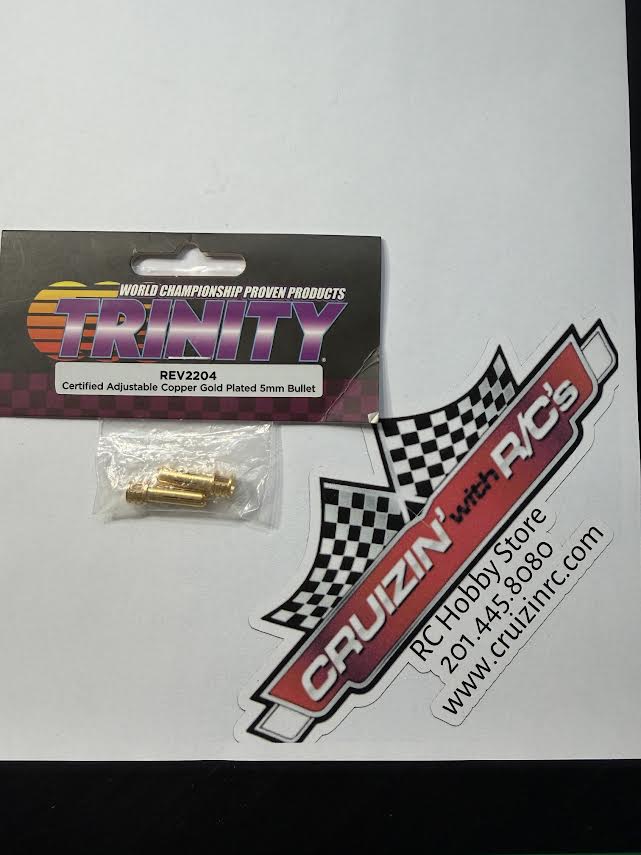 Trinity Part #REV2204 Certified Adjustable 5mm Pure Copper Gold Plated Bullet Connector, Male (2)