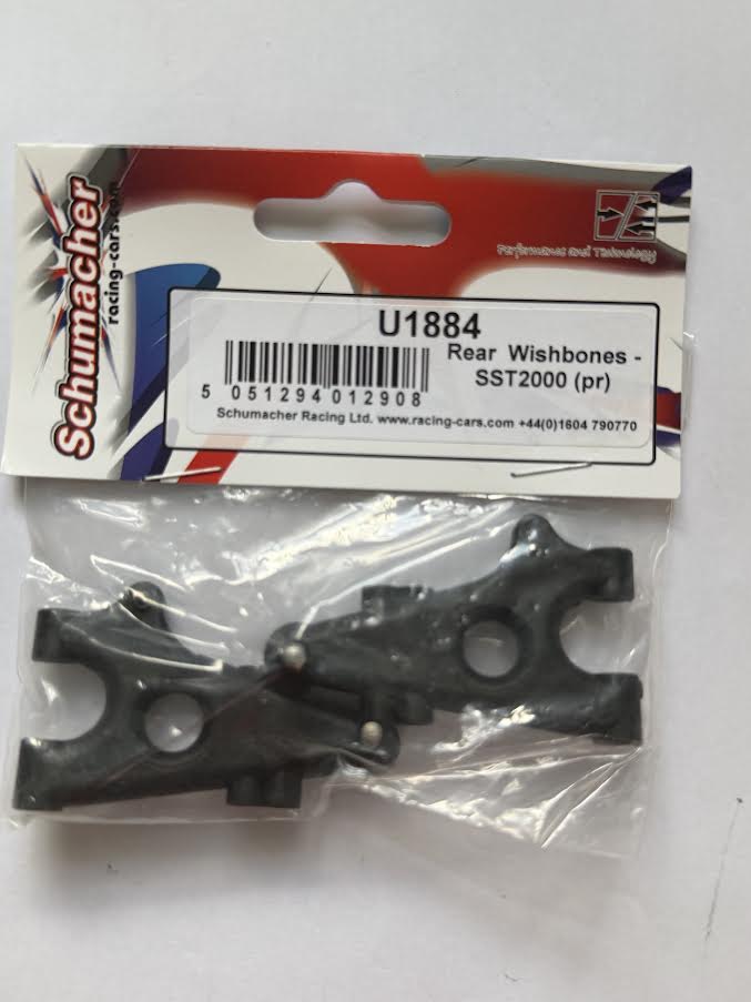 Schumacher Part #SCHU1884 Rear Wishbones (pair) - SST2000