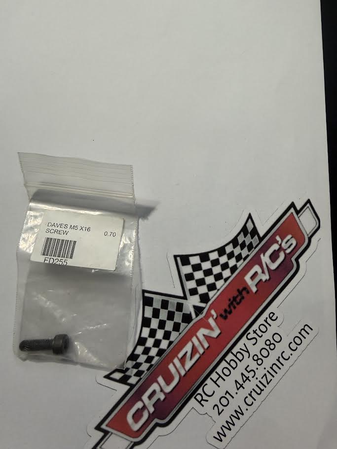 DDM Racing Part #FD255 Short Pipe Manifold Bolt for RC / CY Engines (m5 x 16)