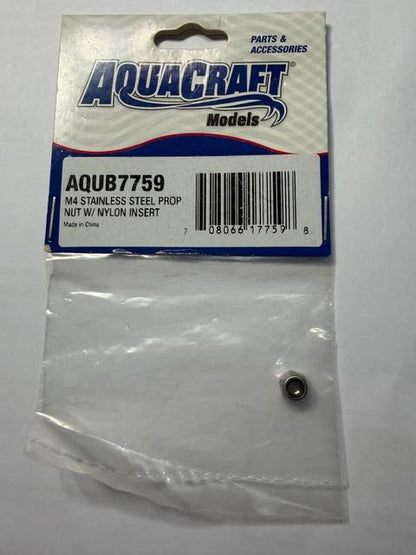 AquaCraft Part #AQUB7759 M4 Stainless Steel Prop Nut w/Nylon Insert