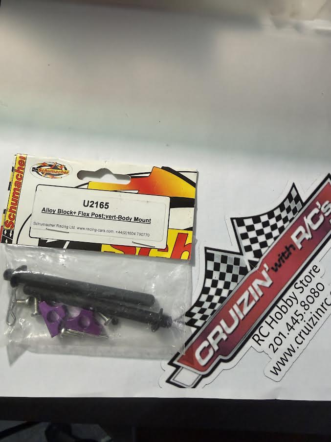 Schumacher Part #U2165 Alloy Block+Flex Post; Vert-Body Mount