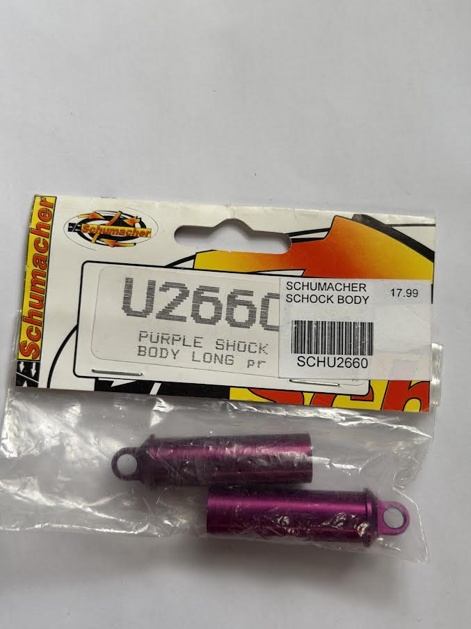 Schumacher Part #SCHU2660 Long Alloy Shock Body Set (Purple) (2)