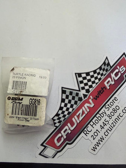 DDM Racing Part #GG816 Turtle Racing Black Magic 20T Pinion Gear