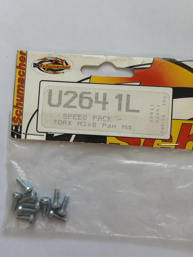 Schumacher Part #SCHU2641L Speed Pac - Torx M3 x 8mm Pan HD Screws (10pc)