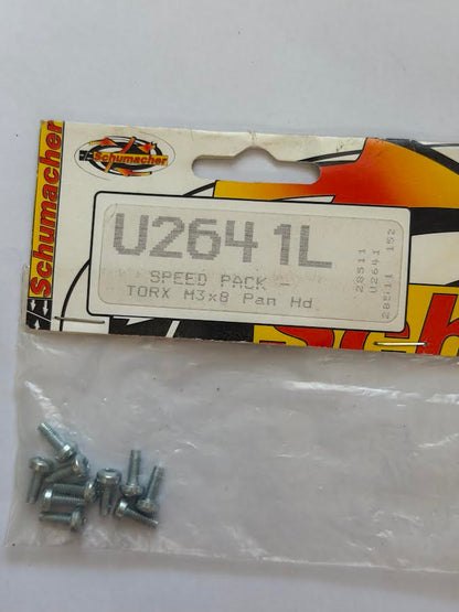 Schumacher Part #SCHU2641L Speed Pac - Torx M3 x 8mm Pan HD Screws (10pc)